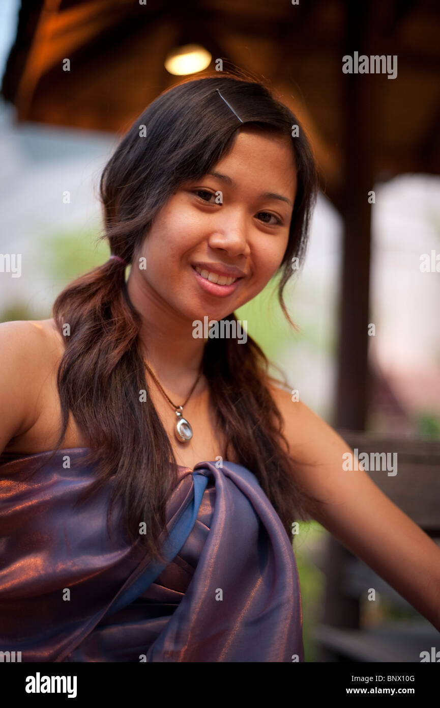 Thai woman at Siam Niramit, Bangkok, Thailand, Asia Stock Photo