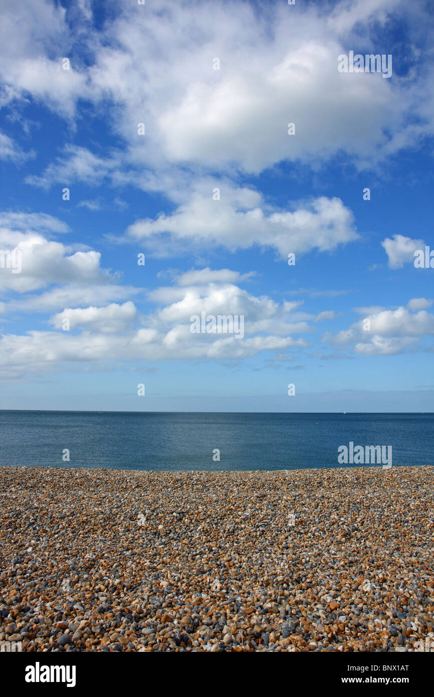 Pebble beach and sea in summer Stock Photo - Alamy