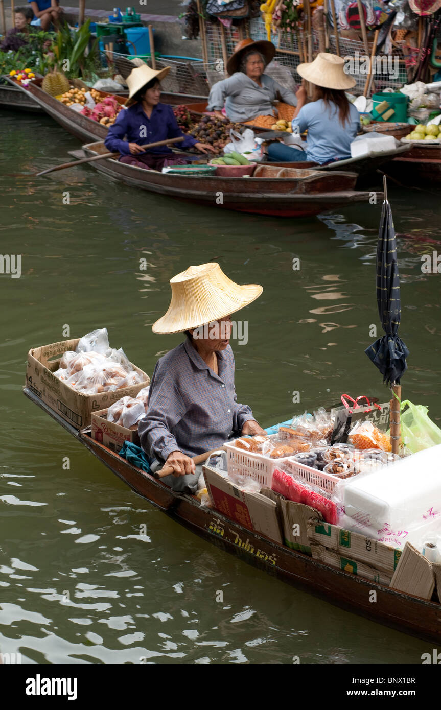 Damnoen Saduak Floating Market, Bangkok, Thailand, Asia Stock Photo