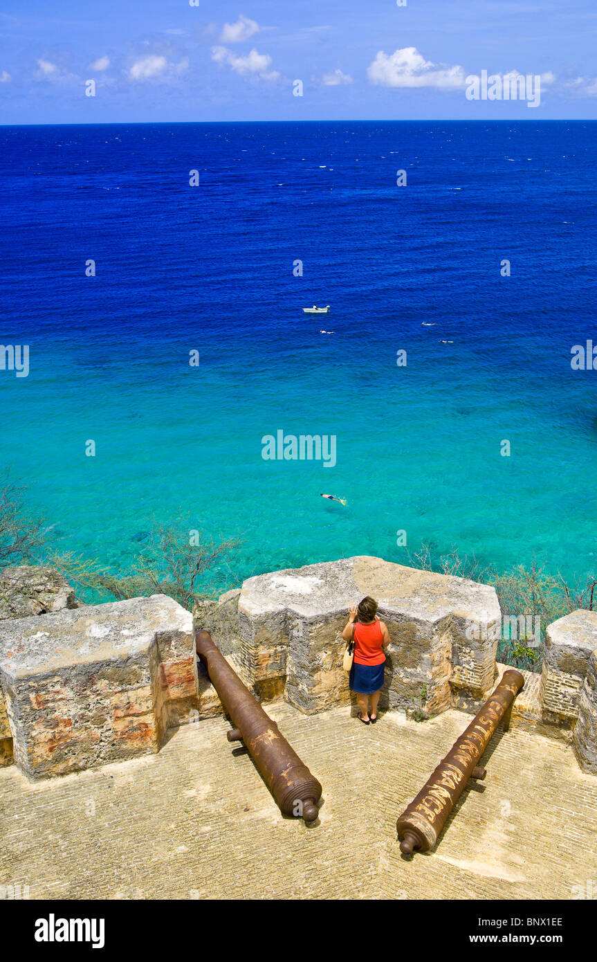 Fort Beekenburg Caracas Bay, Curacao. (MR) Stock Photo