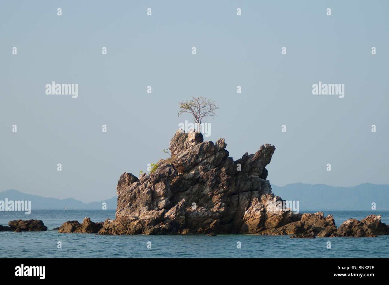 Small island in the Adaman Sea, Thailand, Asia Stock Photo