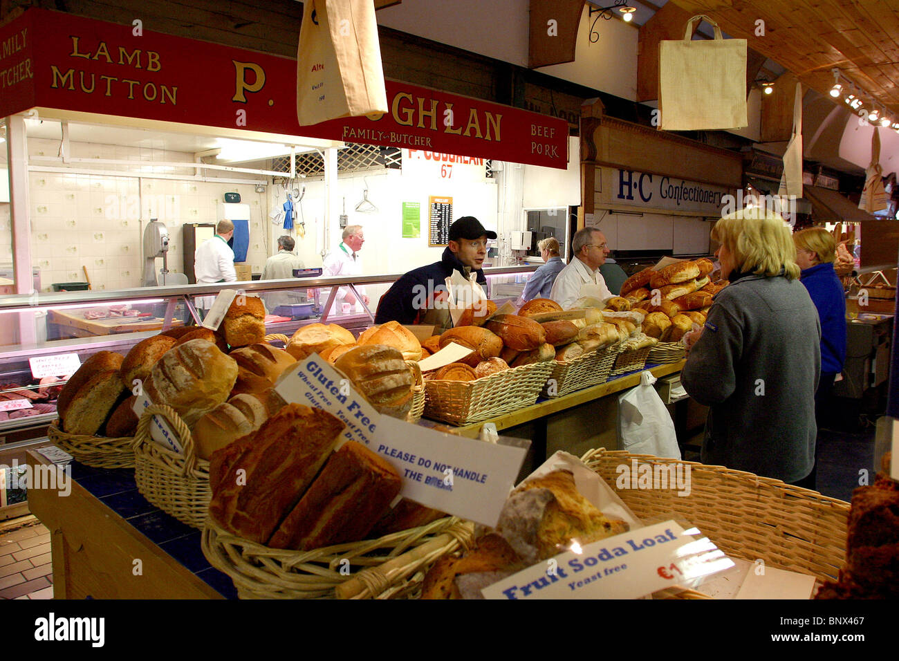 Ireland, Cork, English Market, bread stall Stock Photo Alamy
