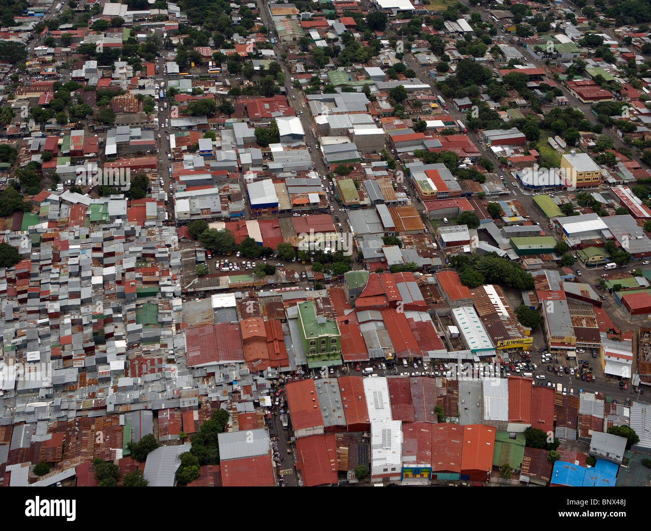 aerial view above Managua Nicaragua Stock Photo
