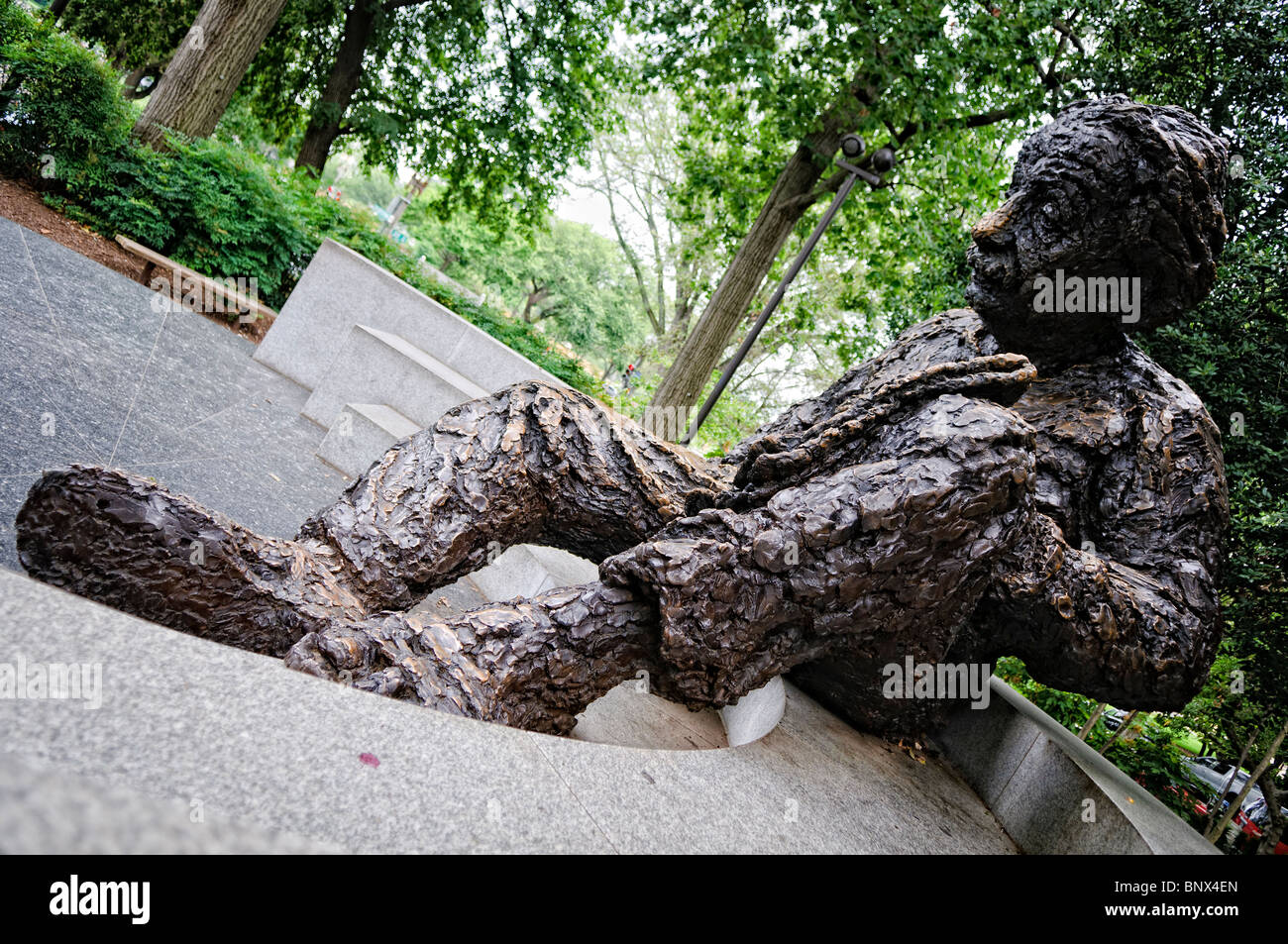 WASHINGTON DC, USA - Albert Einstein Memorial bronze statue in Washington DC Stock Photo