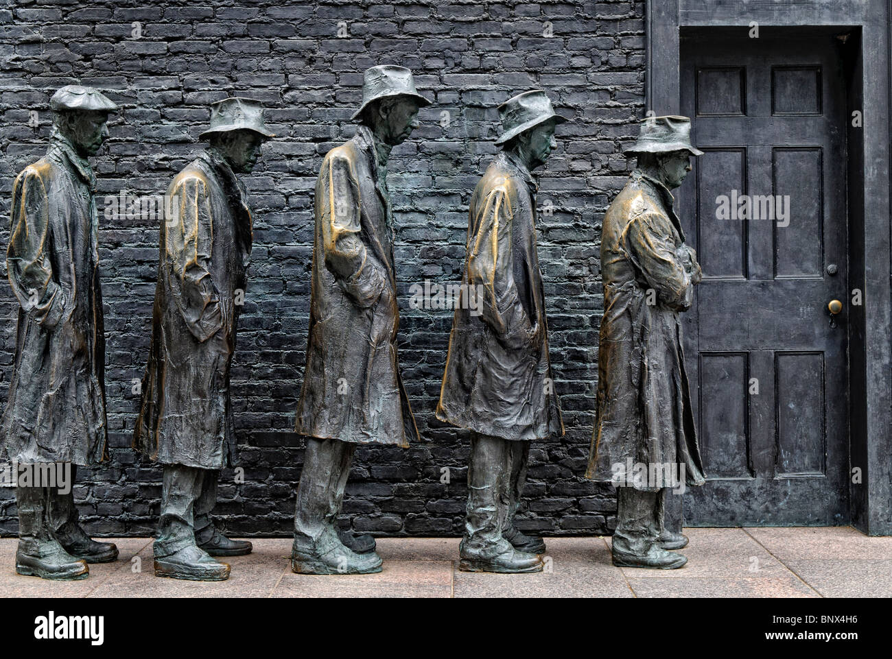 Sculpture representation of the Great Depression at the Franklin D