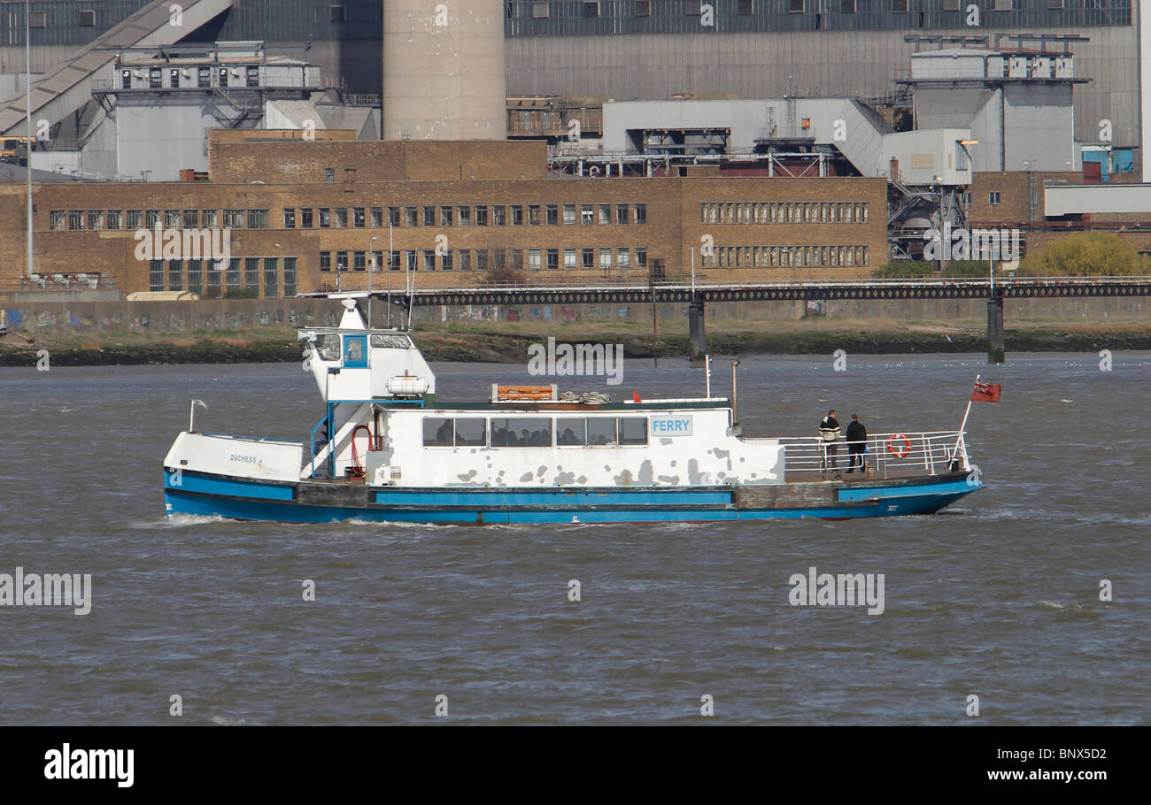 Tilbury/Gravesend foot passenger ferry (Duchess), River Thames, Britain April 2010 Stock Photo