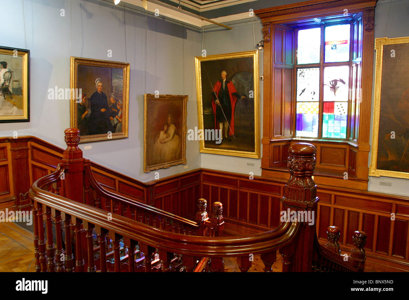 Ireland, Cork, Crawford Art Gallery, staircase Stock Photo Alamy