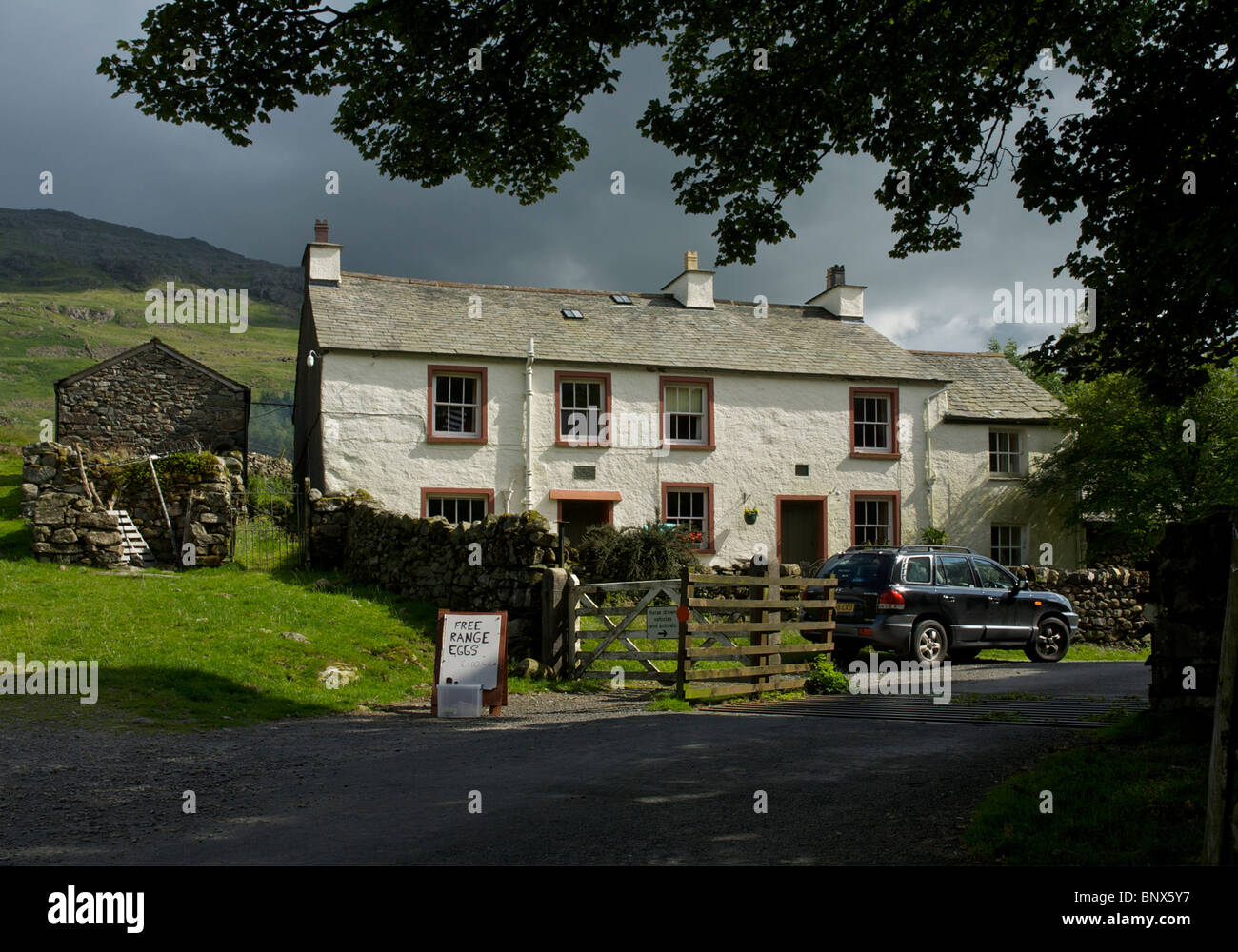 Farmhouse at Cockley Beck, an isolated spot where the Duddon Valley