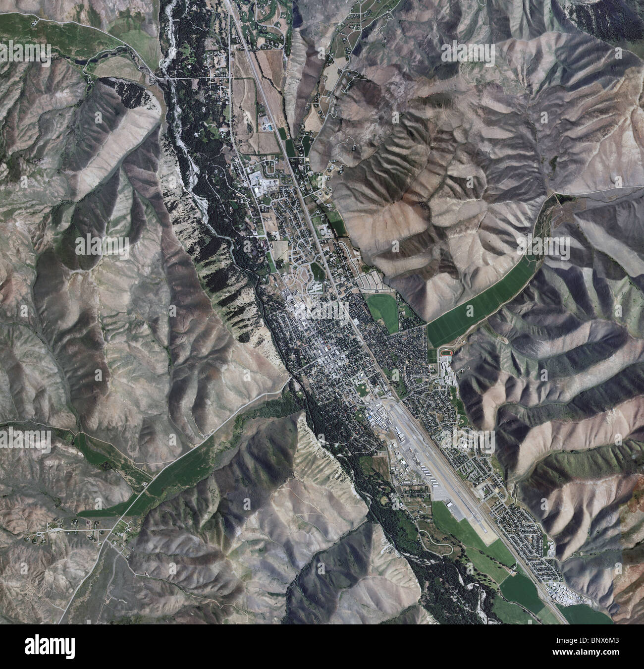 Ketchum Idaho Map High Resolution Stock Photography