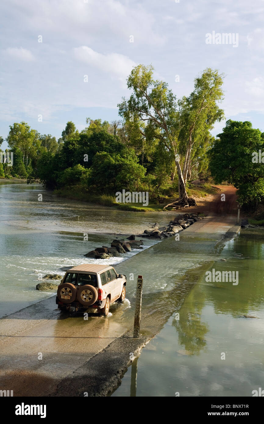 Cahill's Crossing. The river is the boundary between Kakadu and Arnhem Land. Kakadu National Park, Northern Territory, AUSTRALIA Stock Photo