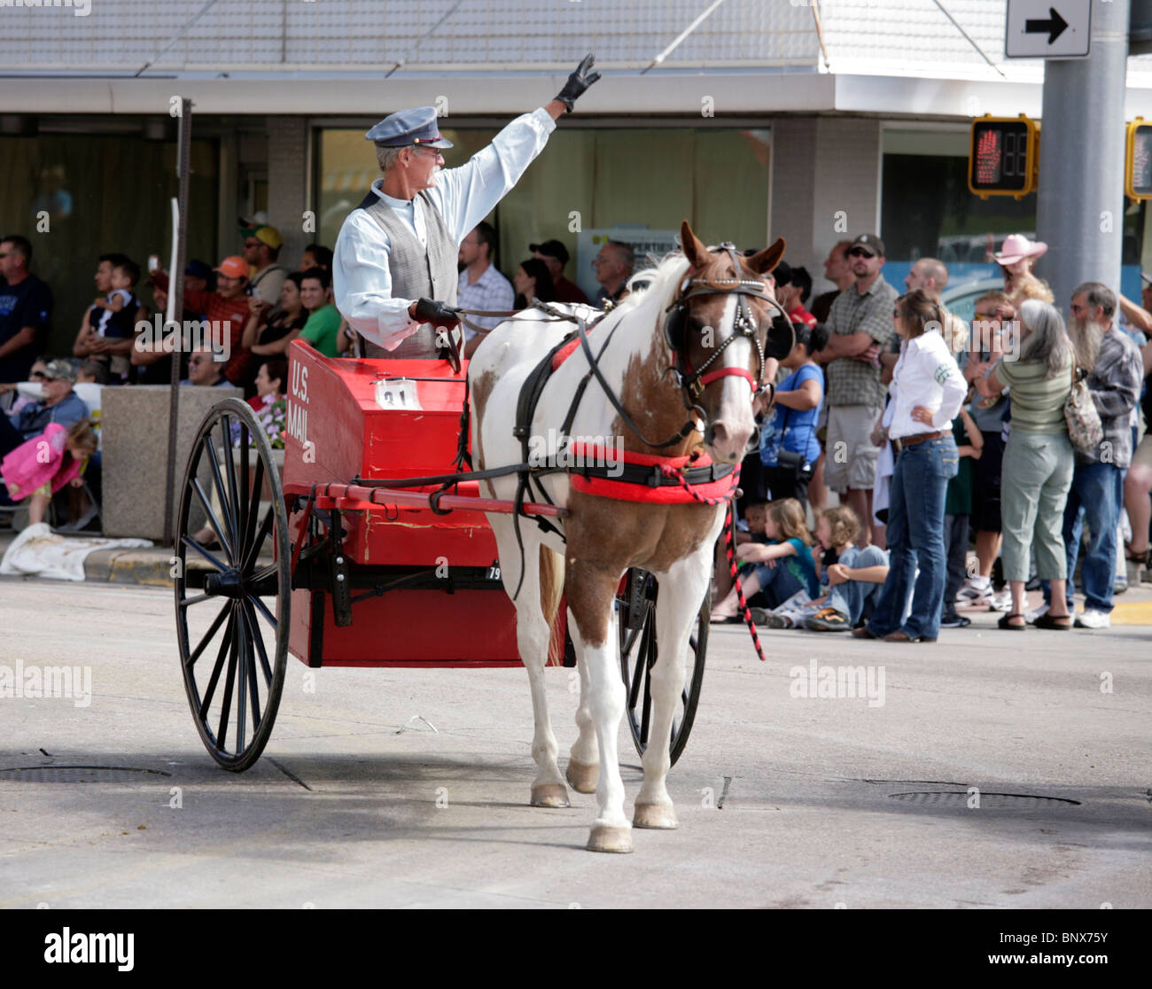 Parade in downtown Cheyenne, Wyoming, during the Frontier Days annual