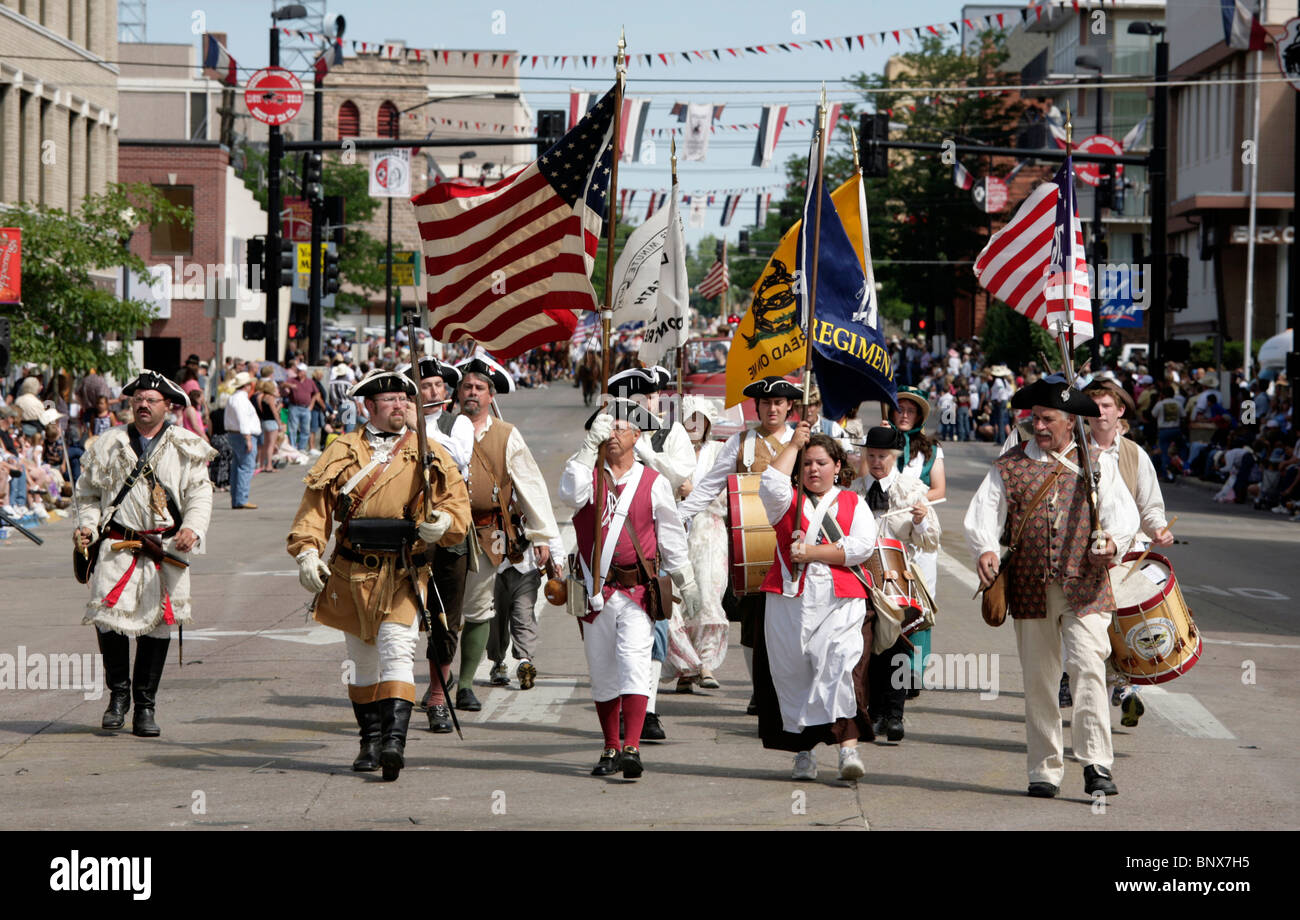 Parade in downtown Cheyenne, Wyoming, during the Frontier Days annual