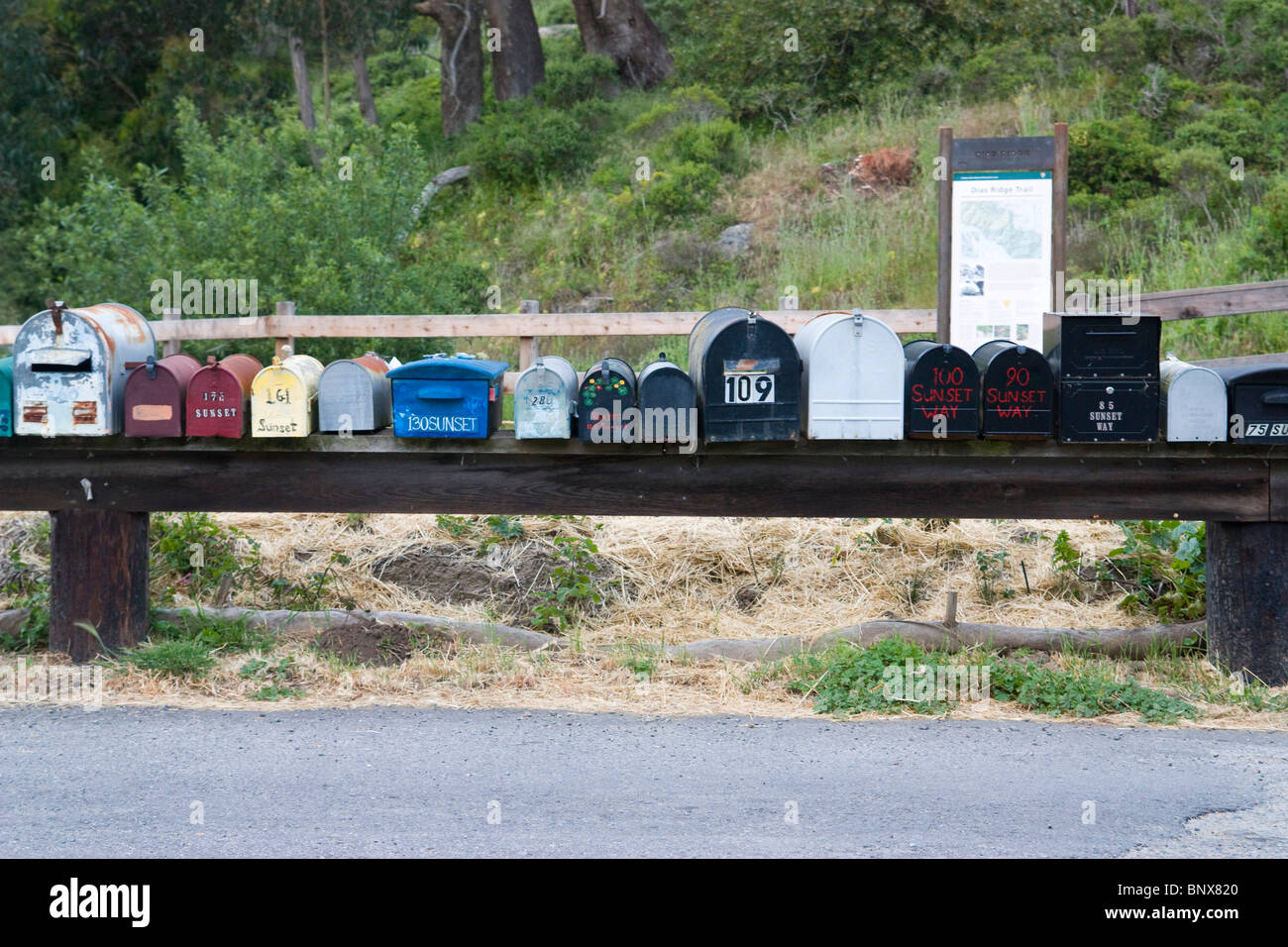 Typical mailboxes on the area near San Francisco Stock Photo Alamy