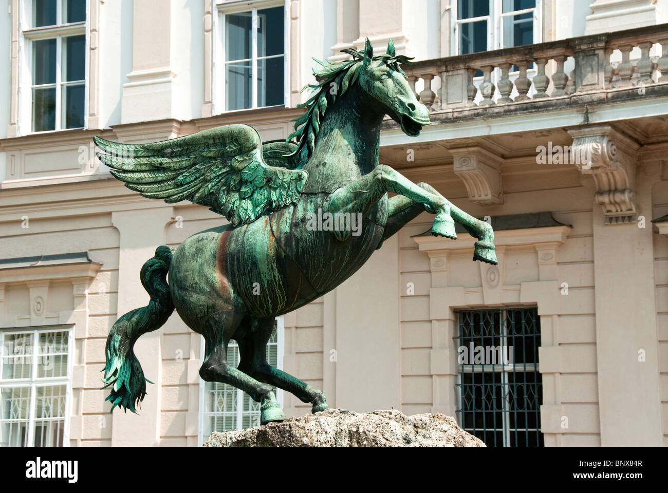 Pegasus sculpture in the mirabellen garden in Salzburg, Austria Stock Photo