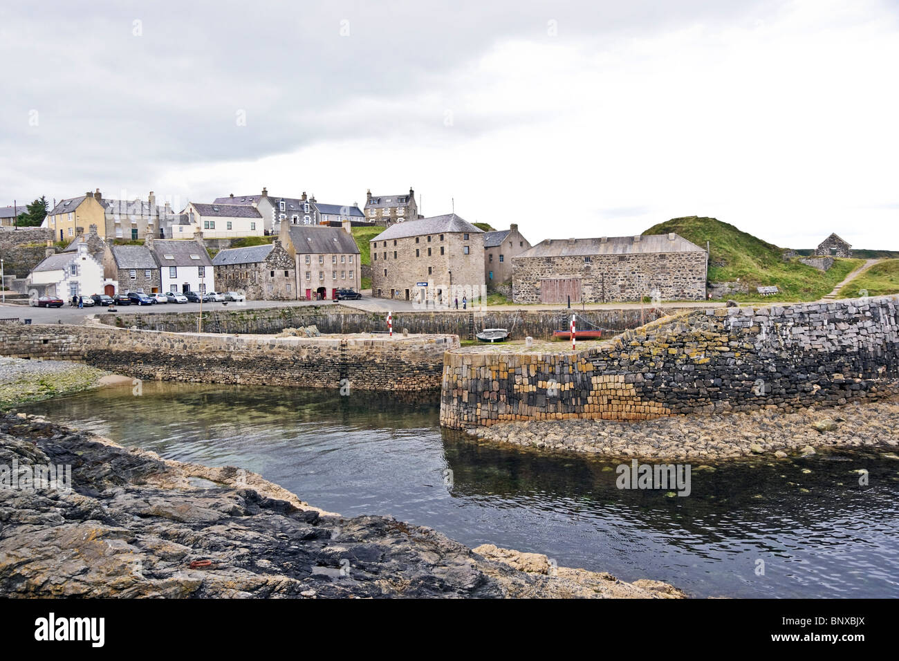 Old Portsoy harbour and buildings in Aberdeenshire Scotland Stock Photo