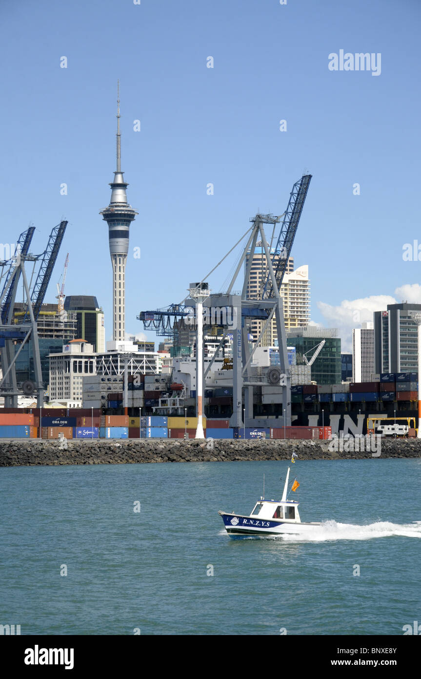 Skyline In Auckland New Zealand Stock Photo