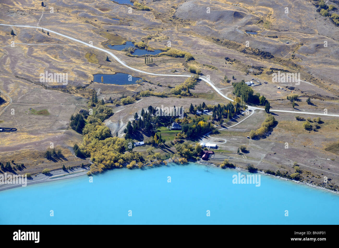 Aerial View Of Lake Tekapo New Zealand Stock Photo - Alamy