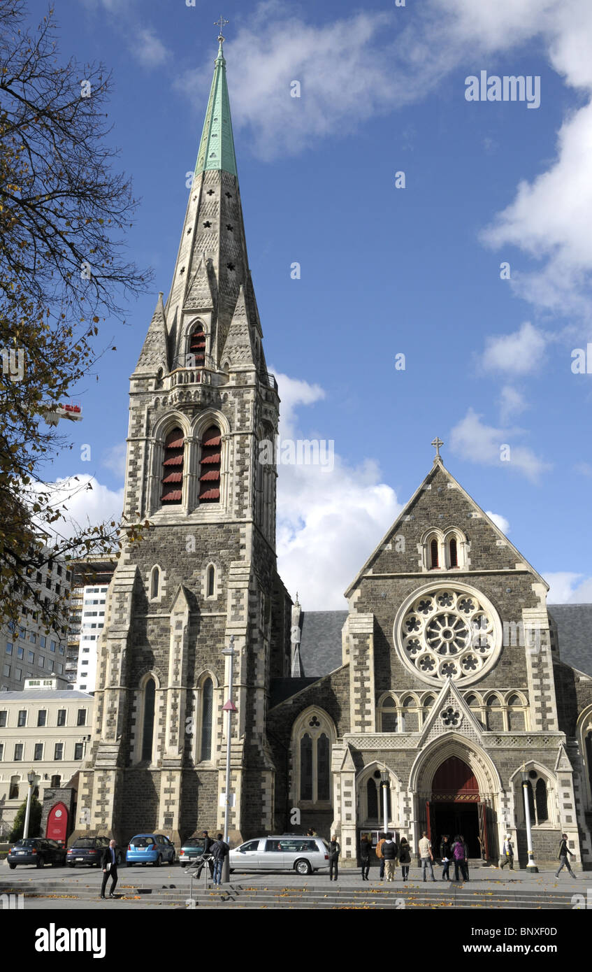 The Cathedral In Christchurch New Zealand Stock Photo