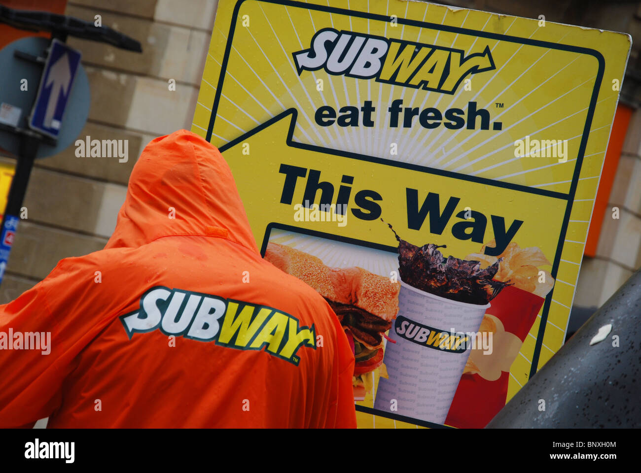 advertising fast food restaurant Bath UK Stock Photo Alamy
