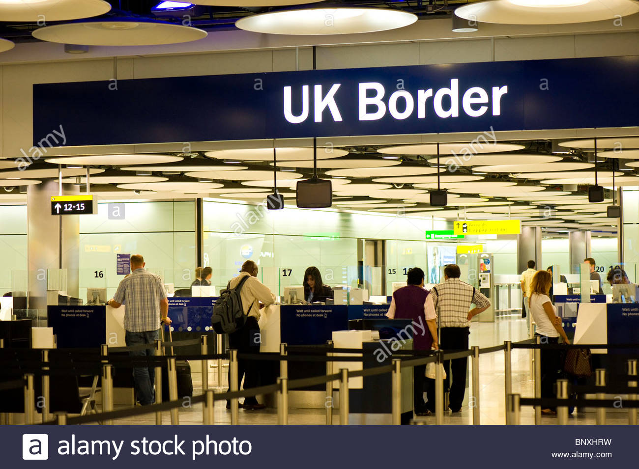 Uk Border Control Heathrow Stock Photos & Uk Border Control Heathrow