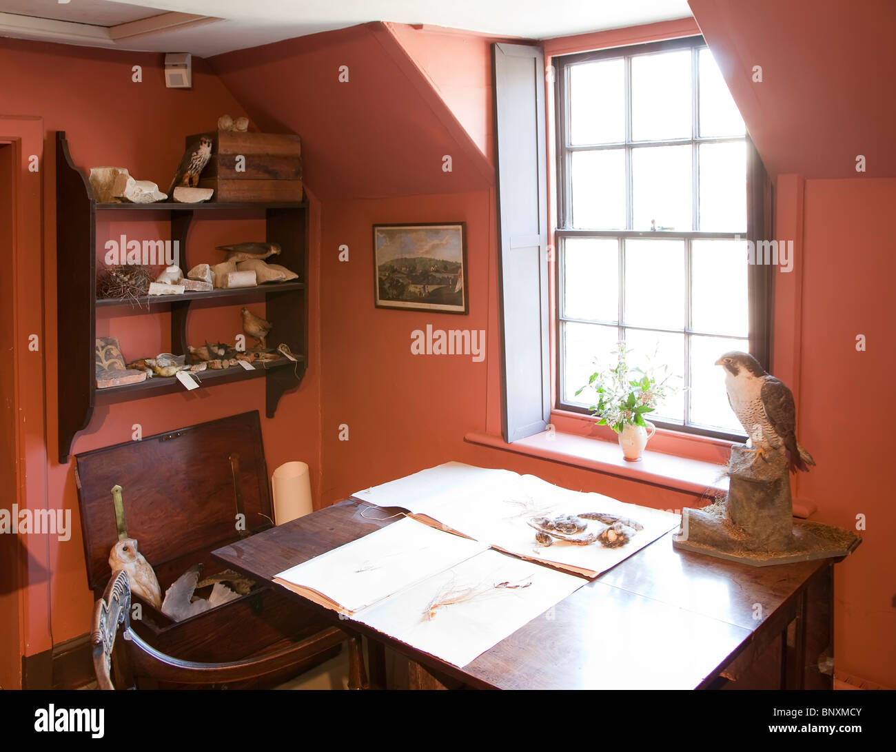 Study in Gilbert White's house Selborne Hampshire England UK Stock Photo