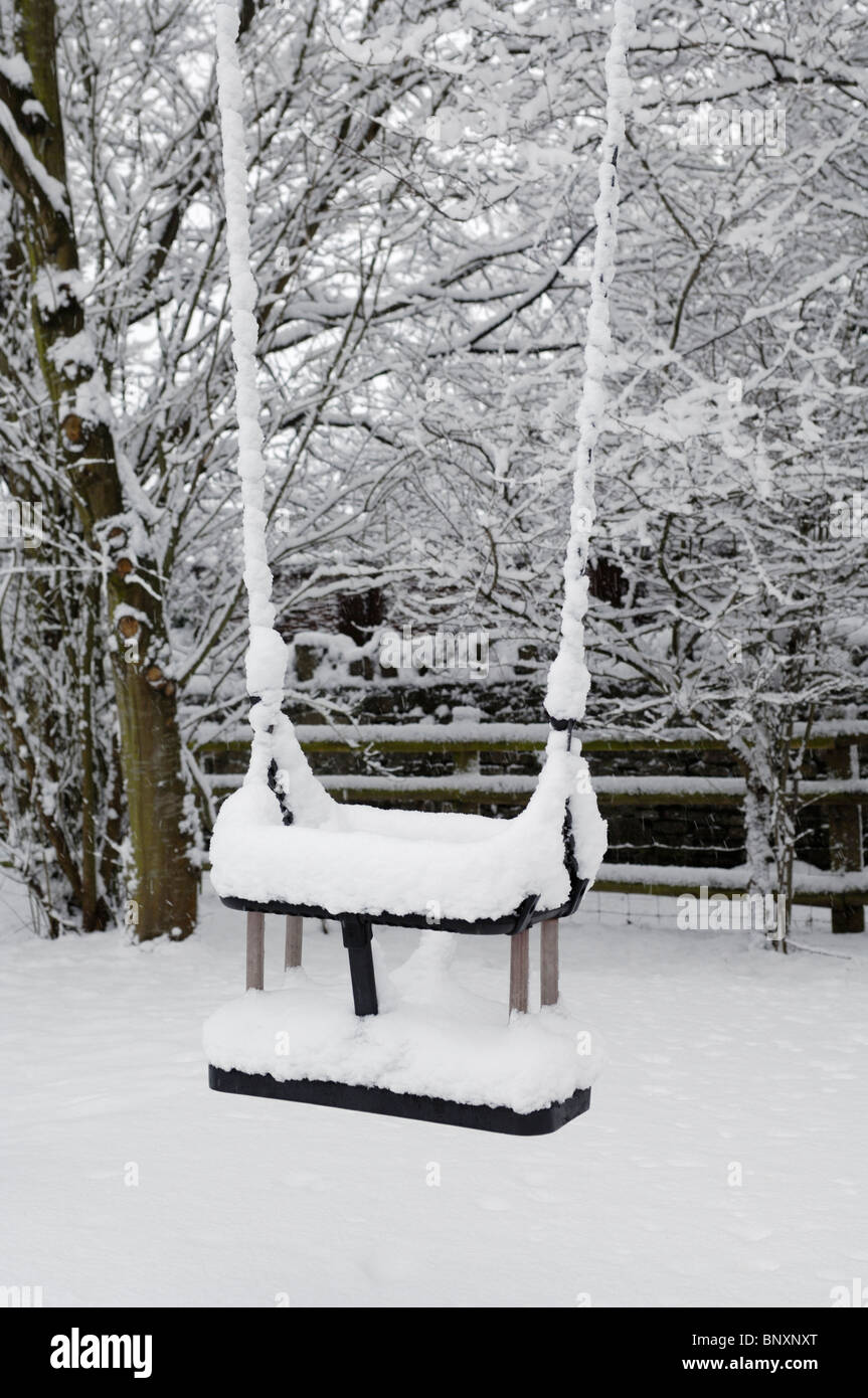 A village children’s playground under a blanket of snow. Wrington ...