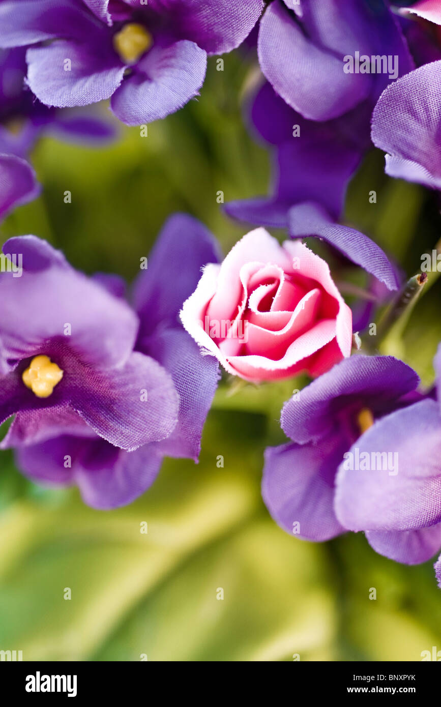 Close up of silk flower arrangements hires stock photography and
