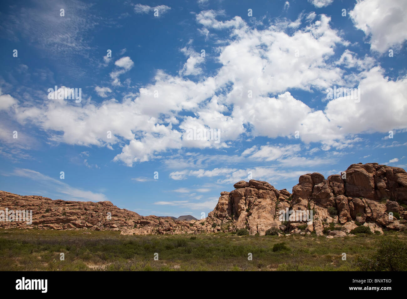 Desert terrain Hueco Tanks Texas USA Stock Photo Alamy
