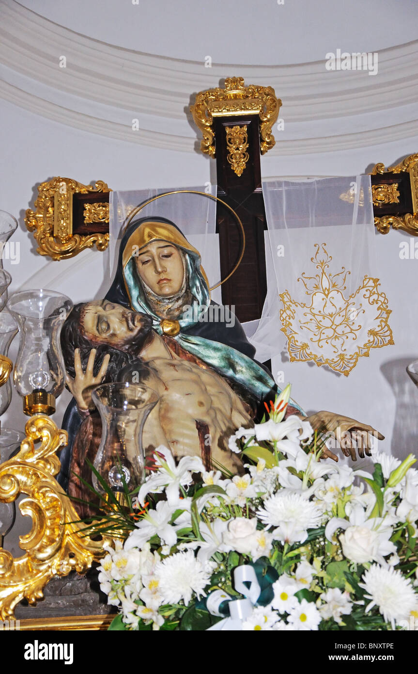 Statue of Christ and the Virgin Mary in Santa Maria church, Albox, Almeria Province, Andalucia, Spain, Western Europe. Stock Photo