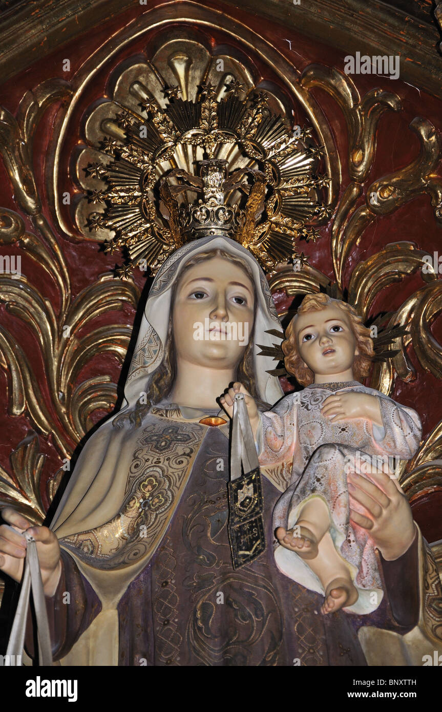 Statue in Santa Maria church, Albox, Almeria Province, Andalucia, Spain, Western Europe. Stock Photo
