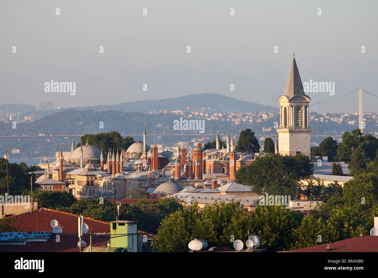 Rooftops of Topkapi Palace in Istanbul, Turkey Stock Photo