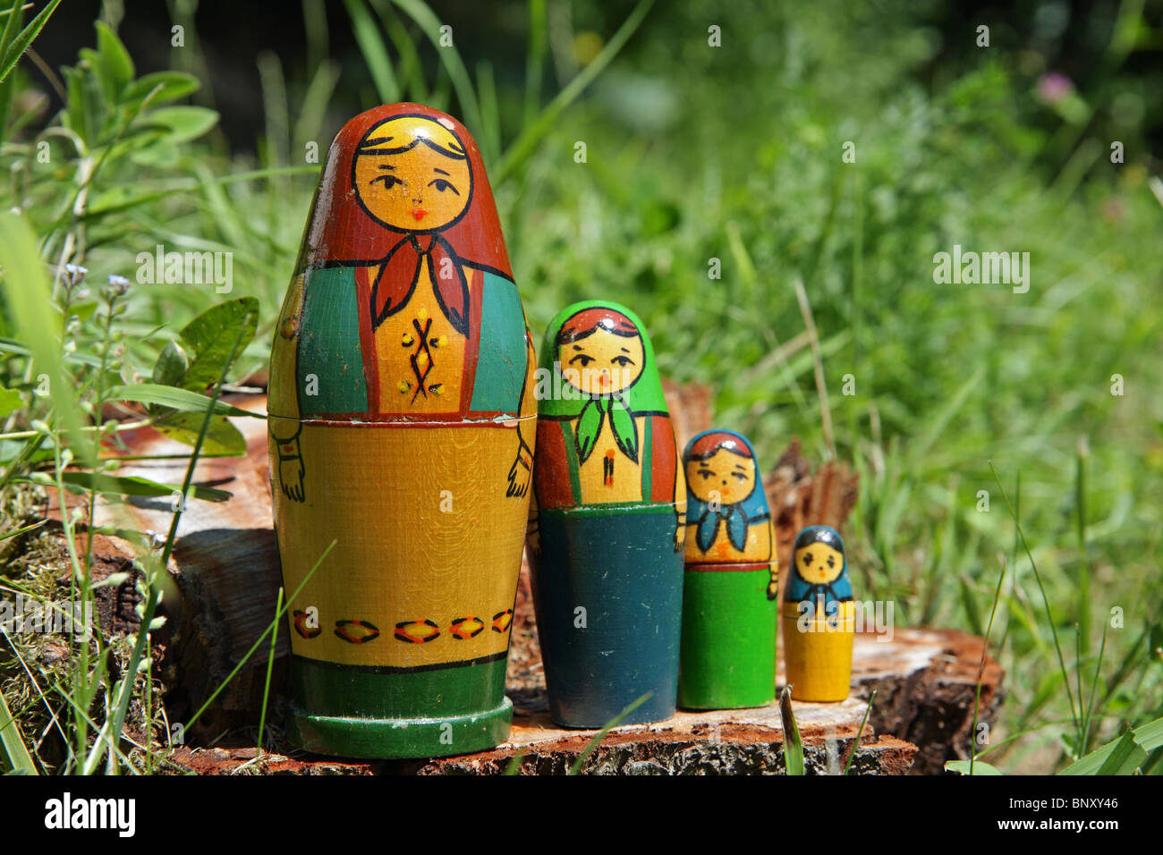 Four Russian matryoshka dolls Stock Photo Alamy