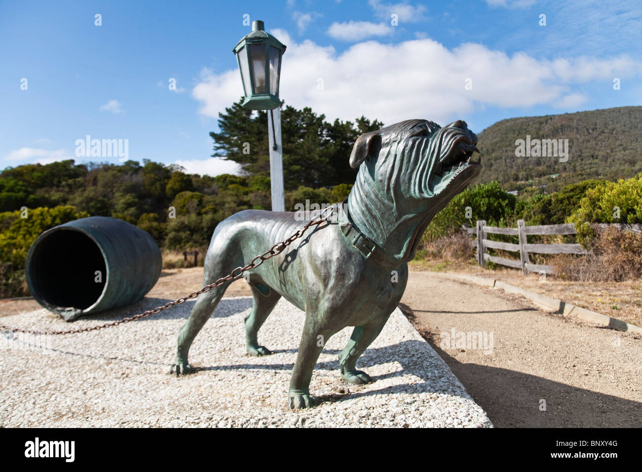 The DogLine at Eaglehawk Neck. Tasman Peninsula, Tasmania, AUSTRALIA