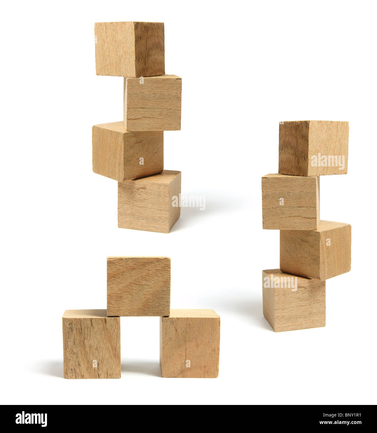 Stacks of Wooden Blocks Stock Photo - Alamy