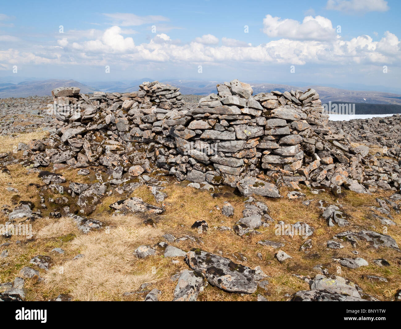 Shieling on the Summit of Ben Alder, Scotland Stock Photo