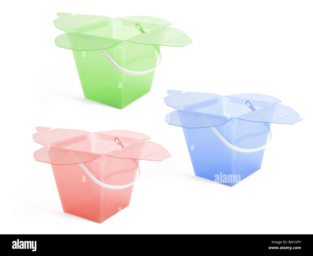 Plastic Gift Boxes Stock Photo Alamy