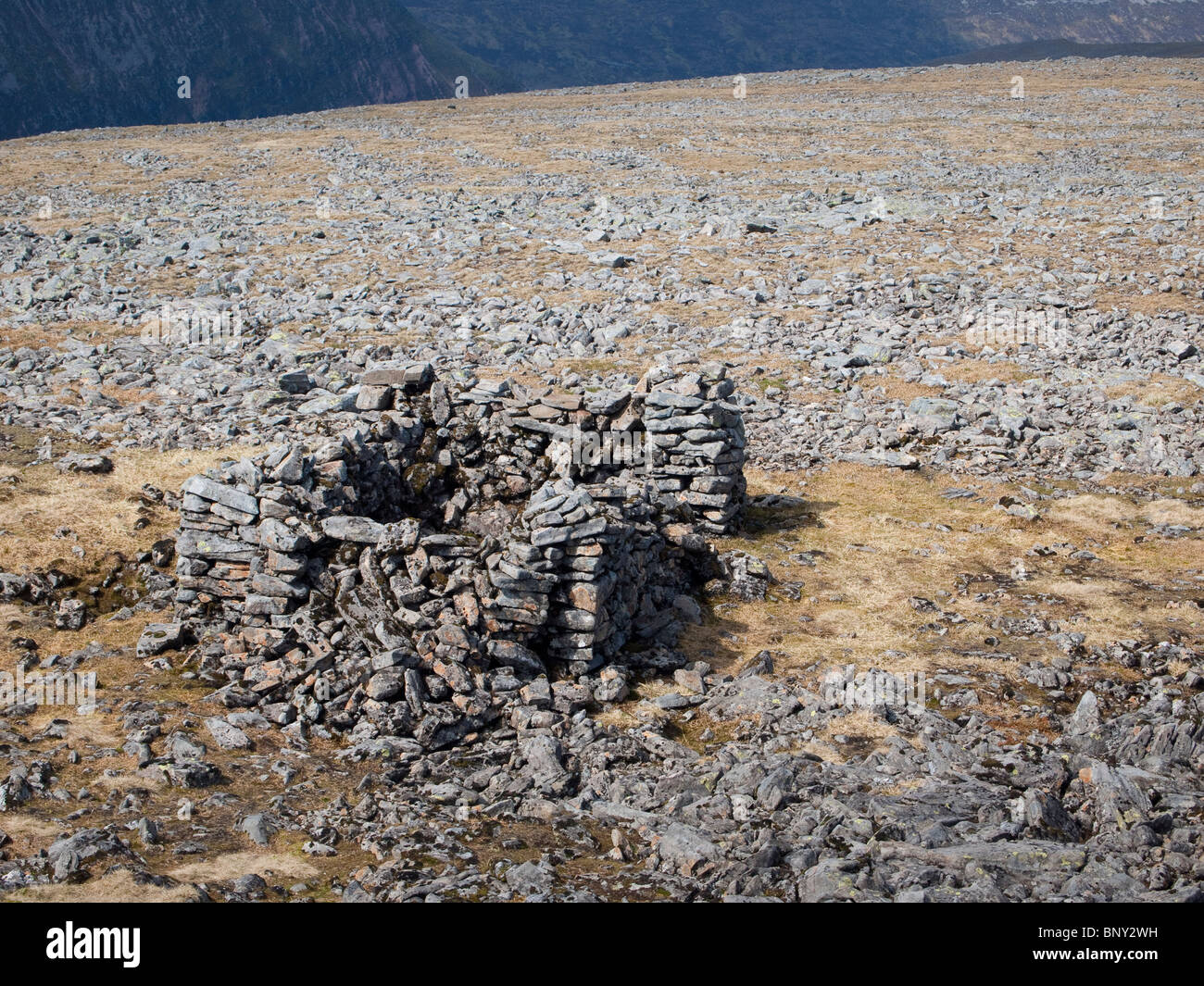 Shieling on the Summit of Ben Alder, Scotland Stock Photo Alamy