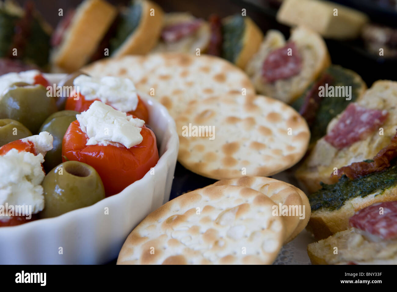 Appetizer plate for wine party Stock Photo Alamy