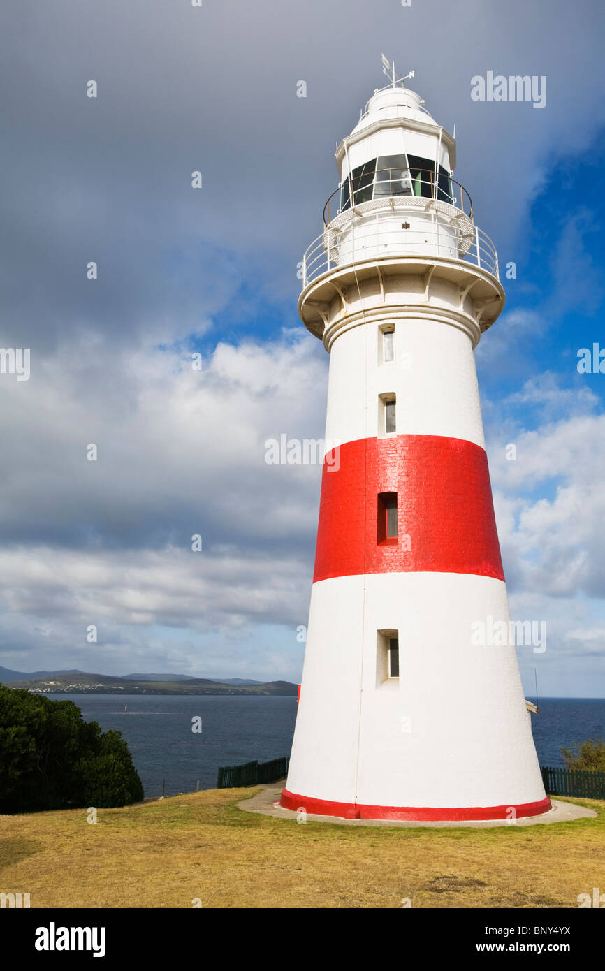 Low Head lighthouse - part of the Low Head Historic Precinct at the mouth of the Tamar River. Low Head, Tasmania, AUSTRALIA Stock Photo