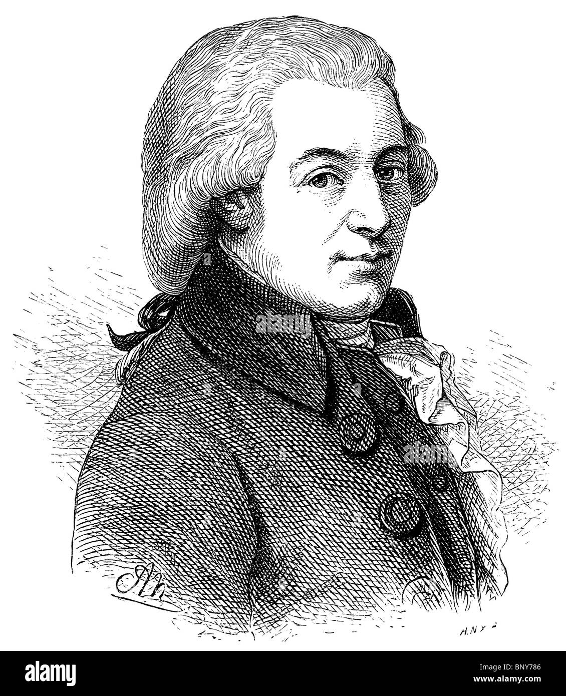Wolfgang Amadeus Mozart (1756 – 1791), Austrian composer  Stock Photo