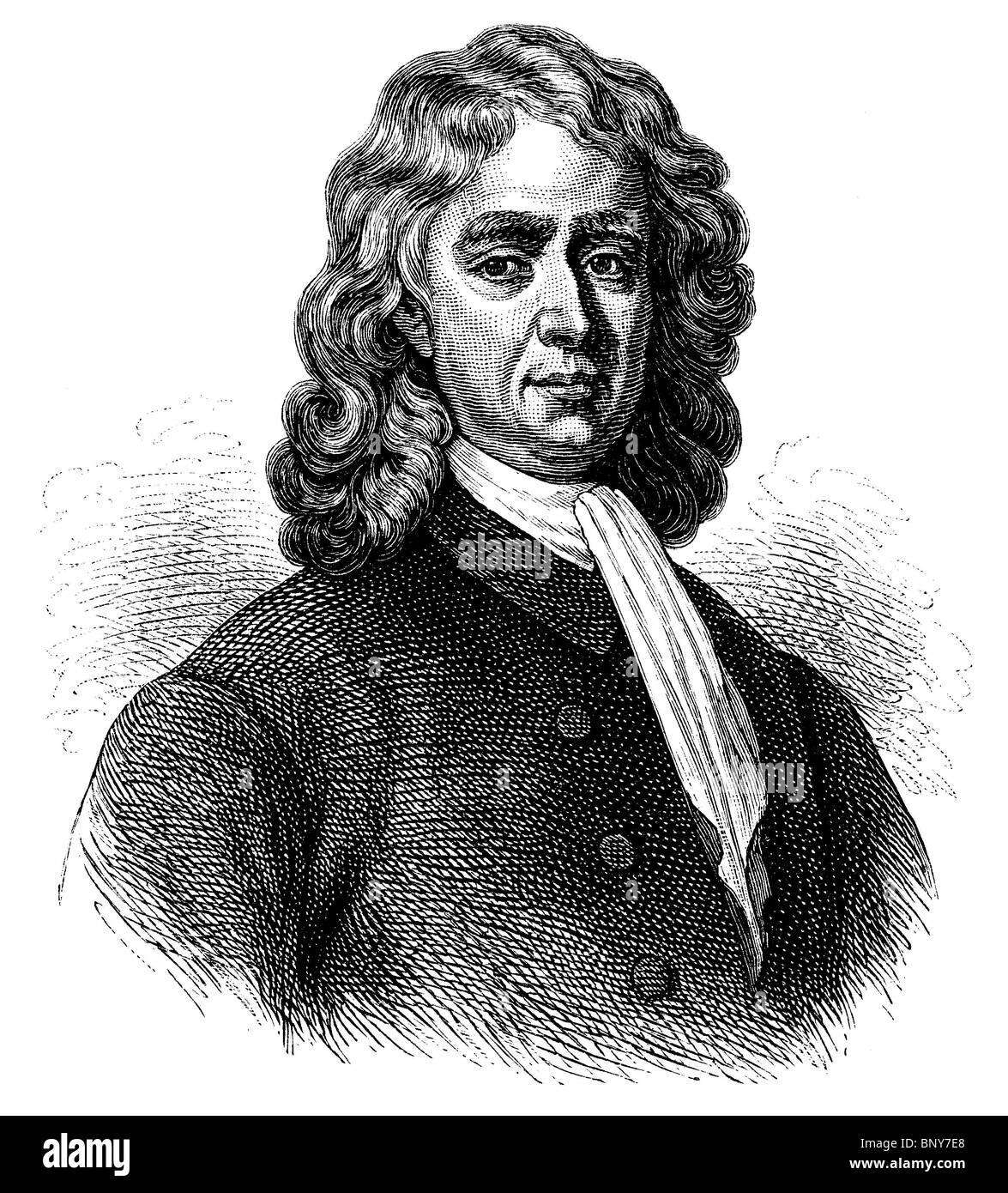 Isaac Newton (1643-1727), British mathematician and scientist Stock Photo