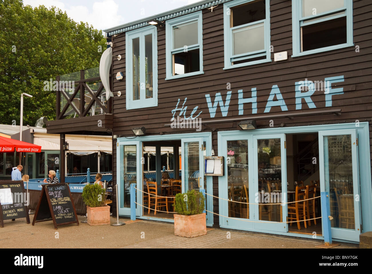 The wharf restaurant, Gabriels Wharf, Southbank, London, England, UK