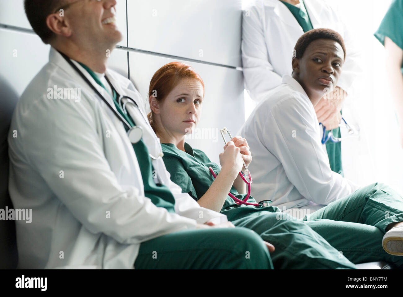 Healthcare workers on strike Stock Photo Alamy