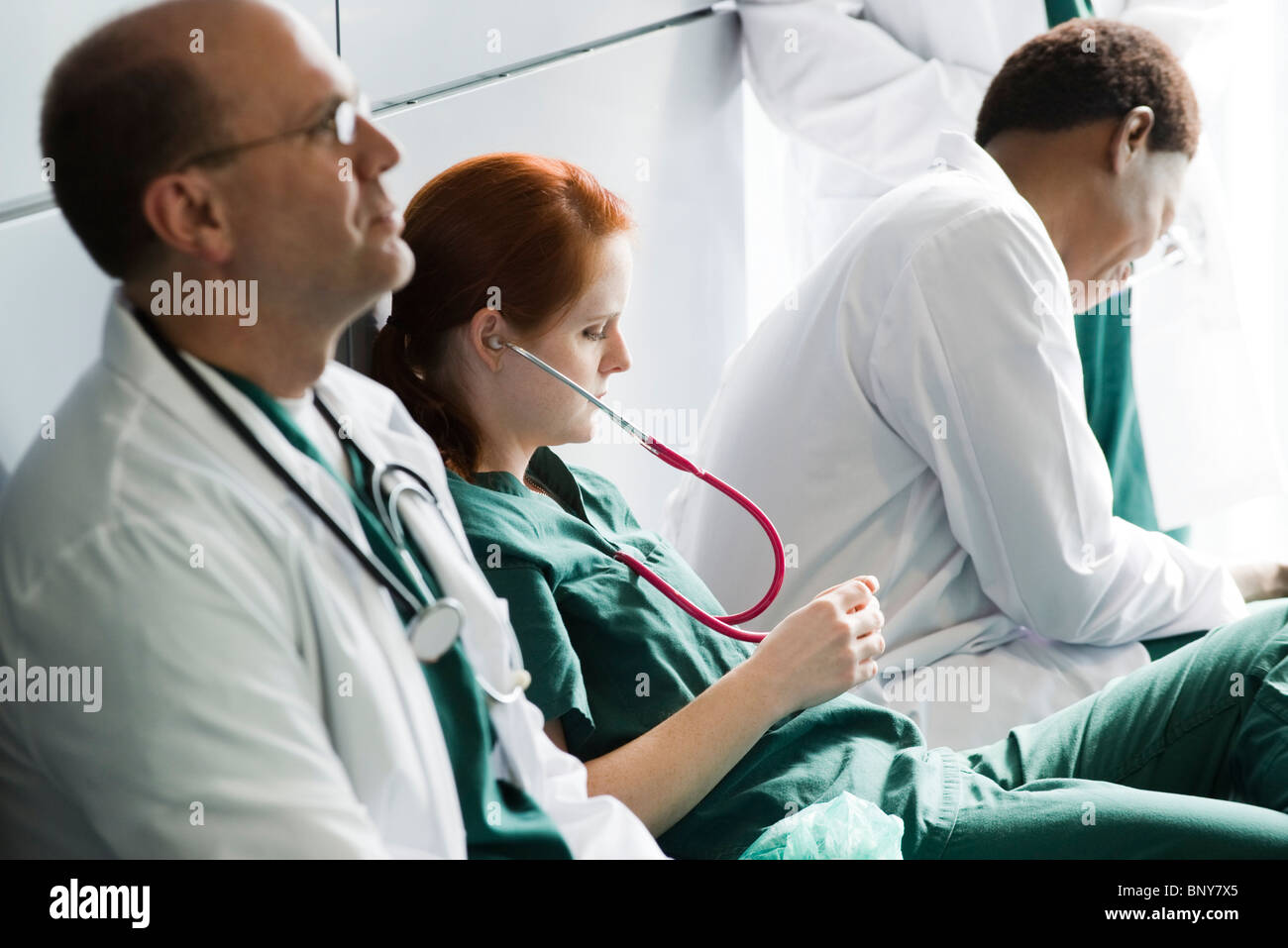 Healthcare workers on strike Stock Photo Alamy