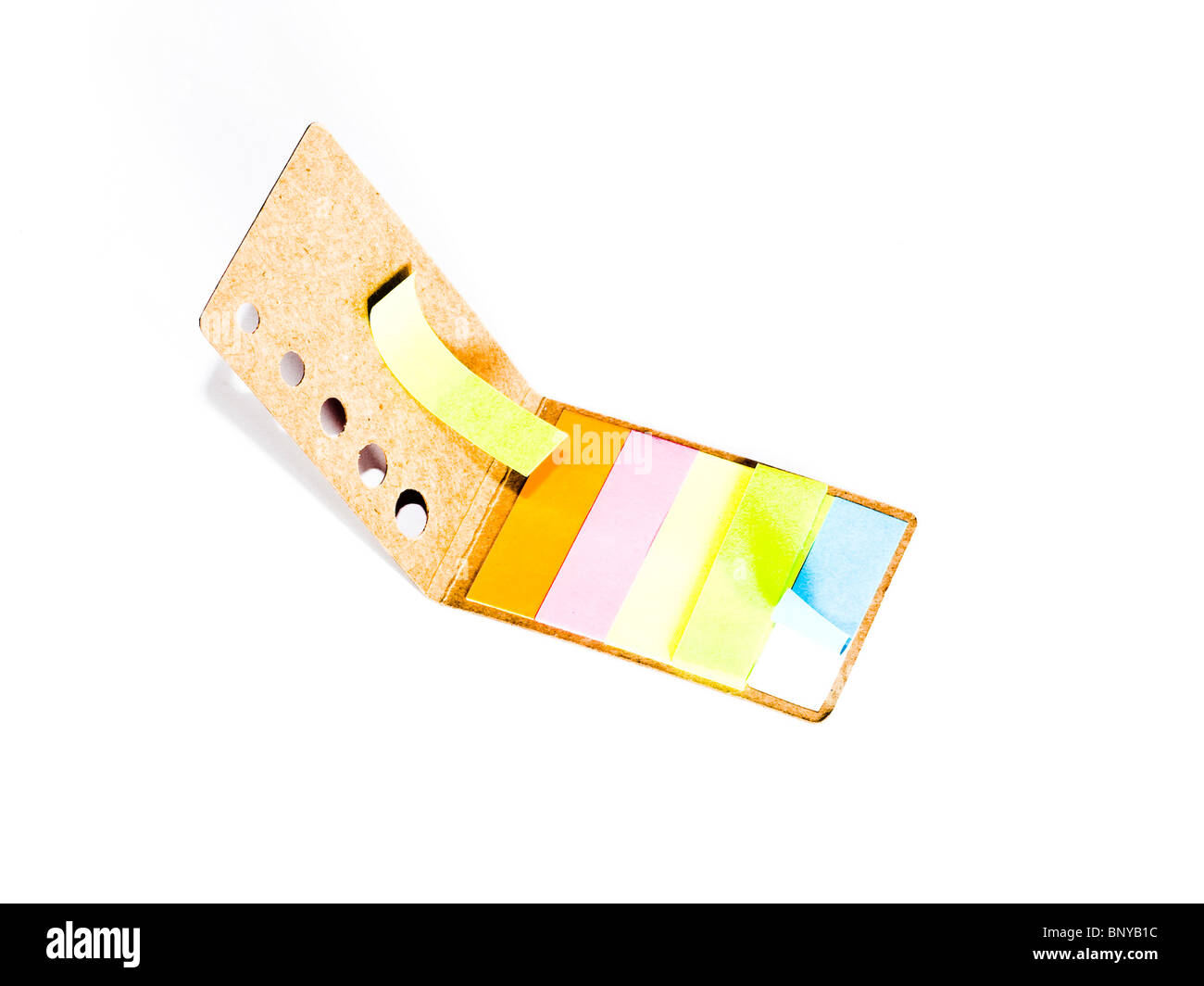 Small notebook of sticky notes in different colours Stock Photo - Alamy