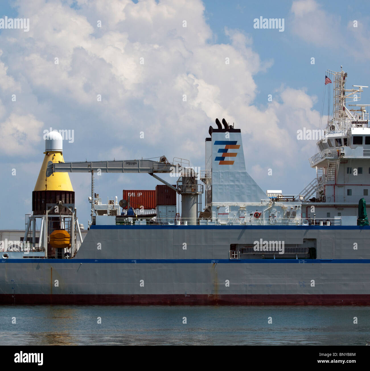 Tyco Responder -  Reliance class transoceanic cable laying ship at Port Canaveral in Florida USA Stock Photo