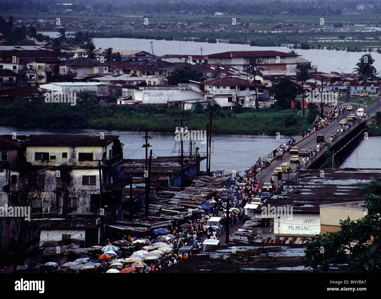 View Overlooking The Capital City Monrovia In Liberia Circa 1994 Stock Photo Alamy