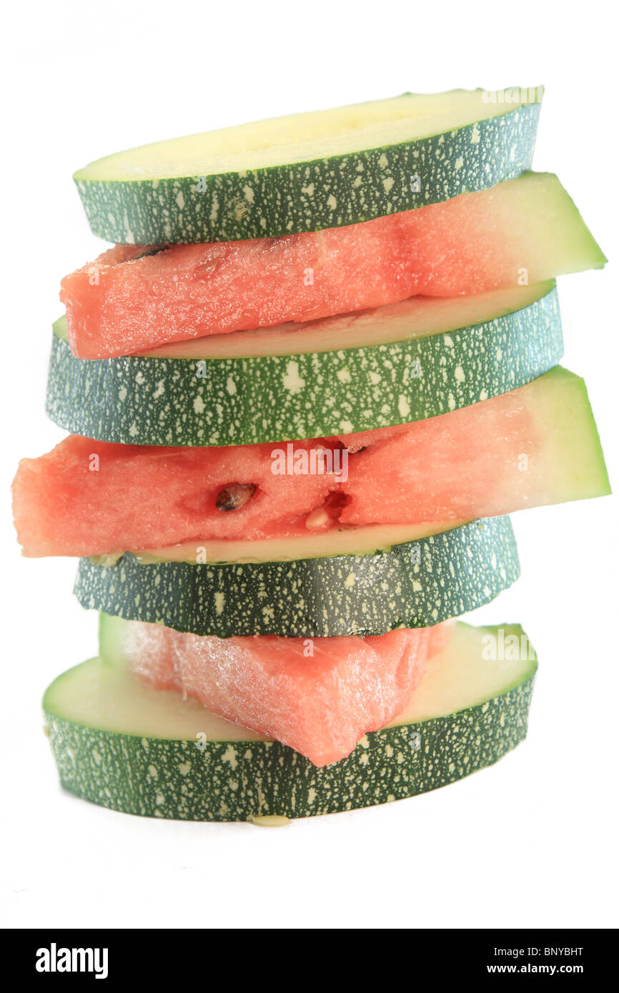 watermelon and zucchini Stock Photo Alamy
