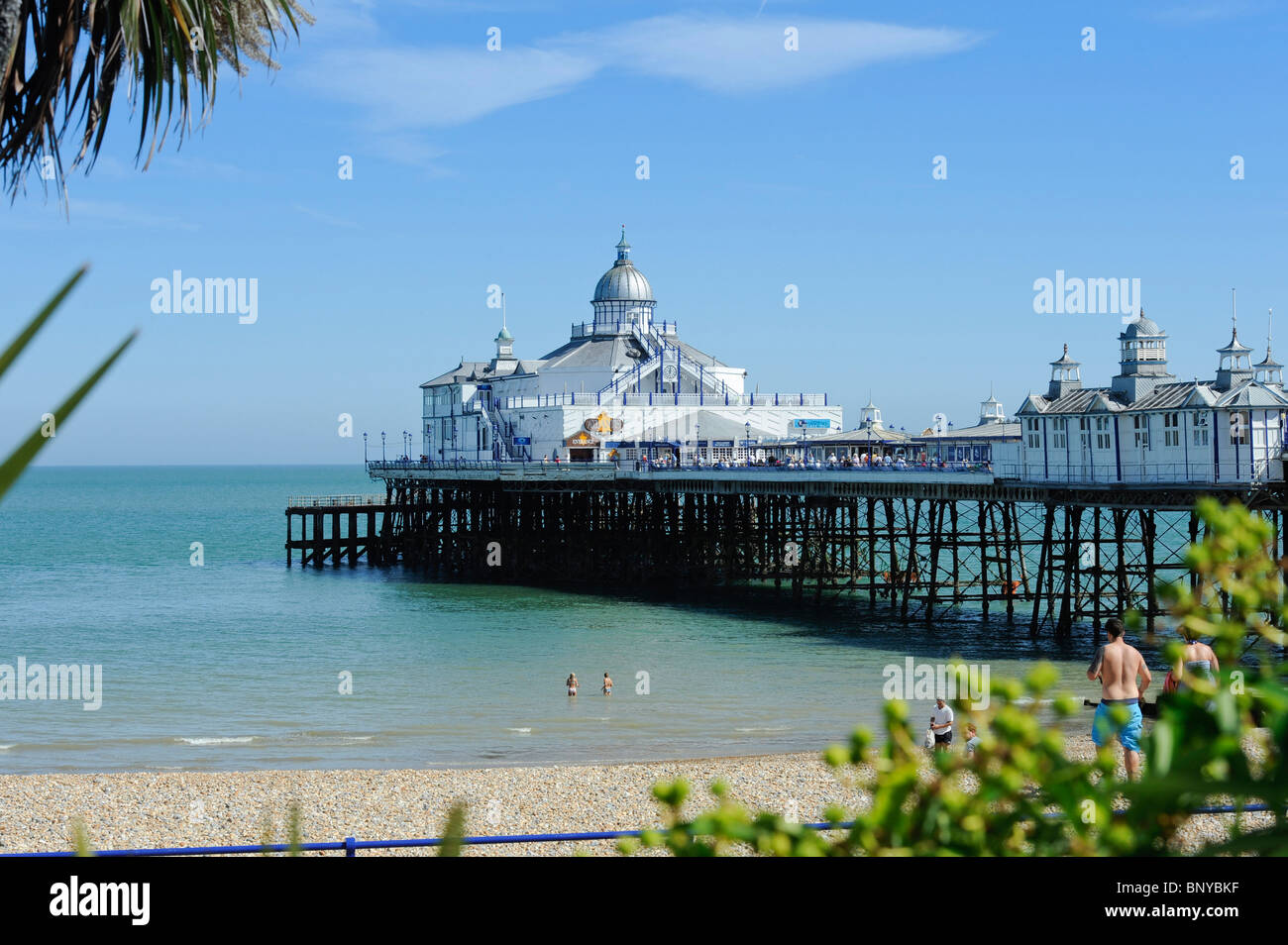 Eastbourne Pier in mid summer on the Sussex coast, UK. Stock Photo