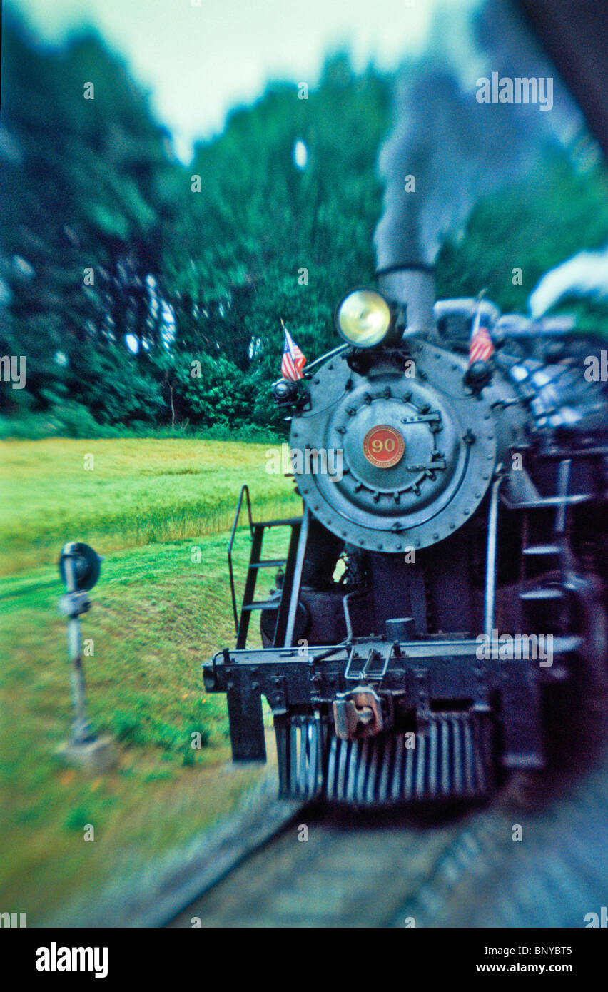 Strasburg RR travel through country farm land landscapes Stock Photo